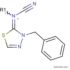 Molecular Structure of 111393-96-5 (Cyanamide, [3-(phenylmethyl)-1,3,4-thiadiazol-2(3H)-ylidene]-)