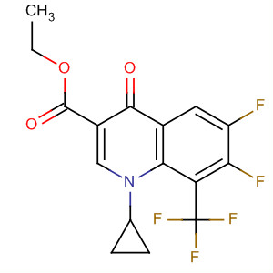3-Quinolinecarboxylic acid, 1-cyclopropyl-6,7-difluoro-1,4-dihydro-4-oxo-8-(trifluoromethyl)-, ethyl ester