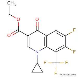 Molecular Structure of 118829-16-6 (3-Quinolinecarboxylic acid,
1-cyclopropyl-6,7-difluoro-1,4-dihydro-4-oxo-8-(trifluoromethyl)-, ethyl
ester)