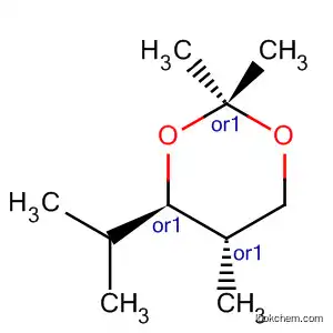 Molecular Structure of 120361-52-6 (1,3-Dioxane, 2,2,5-trimethyl-4-(1-methylethyl)-, trans-)