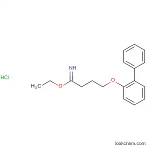 Molecular Structure of 125849-36-7 (Butanimidic acid, 4-([1,1'-biphenyl]-2-yloxy)-, ethyl ester, hydrochloride)