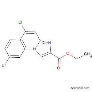 Molecular Structure of 68050-39-5 (Imidazo1,2-aquinoline-2-carboxylic acid, 8-bromo-5-chloro-, ethyl ester)