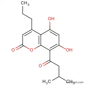 2H-1-Benzopyran-2-one,
5,7-dihydroxy-8-(3-methyl-1-oxobutyl)-4-propyl-