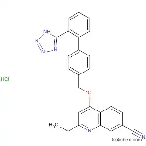 7-Quinolinecarbonitrile,
2-ethyl-4-[[2'-(1H-tetrazol-5-yl)[1,1'-biphenyl]-4-yl]methoxy]-,
monohydrochloride