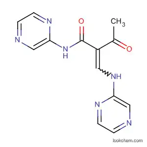 Molecular Structure of 138524-46-6 (Butanamide, 3-oxo-N-pyrazinyl-2-[(pyrazinylamino)methylene]-)