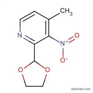 Molecular Structure of 143509-44-8 (Pyridine, 2-(1,3-dioxolan-2-yl)-4-methyl-3-nitro-)