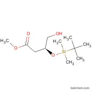 Molecular Structure of 143727-02-0 (Butanoic acid, 3-[[(1,1-dimethylethyl)dimethylsilyl]oxy]-4-hydroxy-,
methyl ester, (S)-)