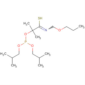 Propanimidothioic acid, 2-[[bis(2-methylpropoxy)phosphinyl]oxy]-N-(hydroxymethyl)-2-methyl-, propyl ester CAS No  143823-66-9