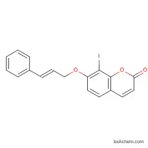 2H-1-Benzopyran-2-one, 8-iodo-7-[(3-phenyl-2-propenyl)oxy]-, (E)-