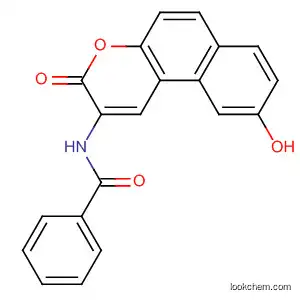 Molecular Structure of 144140-39-6 (Benzamide, N-(9-hydroxy-3-oxo-3H-naphtho[2,1-b]pyran-2-yl)-)