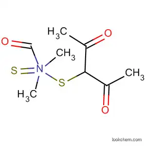 Molecular Structure of 90087-93-7 (Carbamodithioic acid, dimethyl-, 1-acetyl-2-oxopropyl ester)