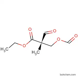 Propanoic acid, 2-formyl-3-(formyloxy)-2-methyl-, ethyl ester, (S)-