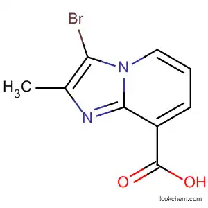 Molecular Structure of 173159-44-9 (Imidazo[1,2-a]pyridine-8-carboxylic acid, 3-bromo-2-methyl-)