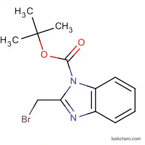 Molecular Structure of 175531-13-2 (tert-butyl 2-(broMoMethyl)-1H-benzo[d]iMidazole-1-carboxylate)