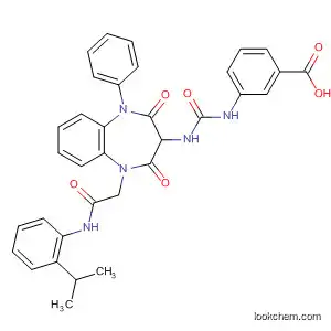 3-[3-[1-(N-Isopropyl-N-phenylcarbamoylmethyl)-2,4-dioxo-5-phenyl-2,3,4,5-tetrahydro-1H-1,5-benzodiazepin-3-yl]ureido]benzoic acid