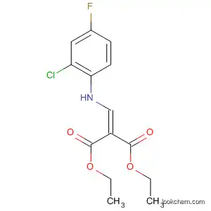 Molecular Structure of 185010-90-6 (DIETHYL 2-[(2-CHLORO-4-FLUOROANILINO)METHYLENE]MALONATE)