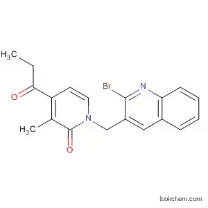 2(1H)-Pyridinone,
1-[(2-bromo-3-quinolinyl)methyl]-3-methyl-4-(1-oxopropyl)-