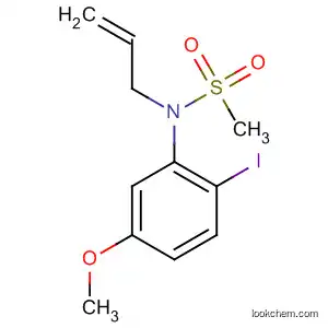 Molecular Structure of 185985-39-1 (Methanesulfonamide, N-(2-iodo-5-methoxyphenyl)-N-2-propenyl-)