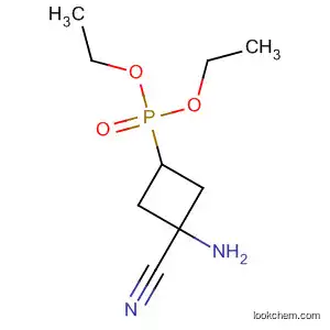 Molecular Structure of 189143-38-2 (Phosphonic acid, (3-amino-3-cyanocyclobutyl)-, diethyl ester, cis-)
