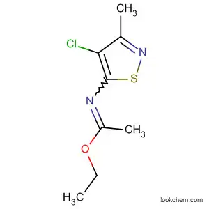 Molecular Structure of 189291-58-5 (Ethanimidic acid, N-(4-chloro-3-methyl-5-isothiazolyl)-, ethyl ester)