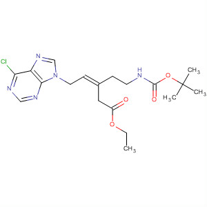 3-Pentenoic acid, 5-(6-chloro-9H-purin-9-yl)-3-[2-[[(1,1-dimethylethoxy)carbonyl]amino]eth yl]-, ethyl ester, (Z)-