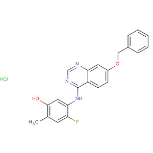 Phenol, 4-fluoro-2-methyl-5-[[7-(phenylmethoxy)-4-quinazolinyl]amino]-,
monohydrochloride