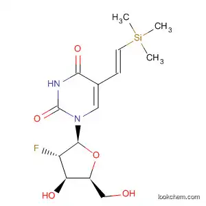 Molecular Structure of 178179-62-9 (Uridine, 2'-deoxy-2'-fluoro-5-[(1E)-2-(trimethylsilyl)ethenyl]-)