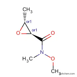 Molecular Structure of 193634-78-5 (Oxiranecarboxamide, N-methoxy-N,3-dimethyl-, trans- (9CI))