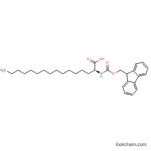 Molecular Structure of 193885-60-8 (Hexadecanoic acid, 2-[[(9H-fluoren-9-ylmethoxy)carbonyl]amino]-, (S)-)