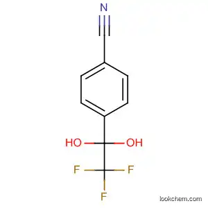 Molecular Structure of 193954-48-2 (Benzonitrile, 4-(2,2,2-trifluoro-1,1-dihydroxyethyl)-)