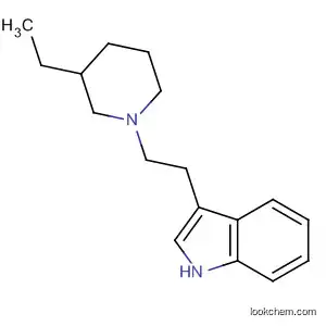Molecular Structure of 2671-39-8 (1H-Indole, 3-[2-(3-ethyl-1-piperidinyl)ethyl]-)