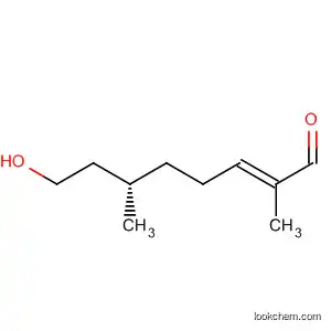 Molecular Structure of 87480-85-1 (2-Octenal, 8-hydroxy-2,6-dimethyl-, (2E,6S)-)