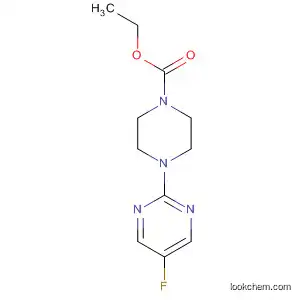 Molecular Structure of 87789-52-4 (1-Piperazinecarboxylic acid, 4-(5-fluoro-2-pyrimidinyl)-, ethyl ester)