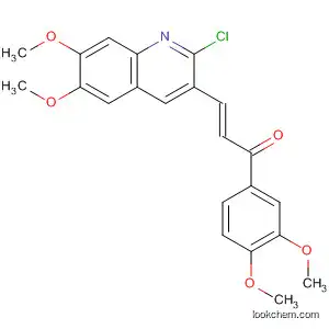 Molecular Structure of 399040-49-4 (3-(2-chloro-6,7-dimethoxy-3-quinolinyl)-1-(3,4-dimethoxyphenyl)-2-propen-1-one)