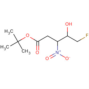Molecular Structure of 161401-78-1 (Pentanoic acid, 5-fluoro-4-hydroxy-3-nitro-, 1,1-dimethylethyl ester)