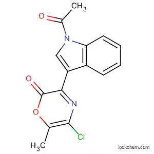1H-Indole, 1-acetyl-3-(5-chloro-6-methyl-2-oxo-2H-1,4-oxazin-3-yl)-