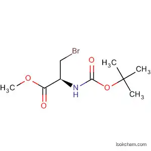 Molecular Structure of 402726-50-5 (D-Alanine, 3-bromo-N-[(1,1-dimethylethoxy)carbonyl]-, methyl ester)