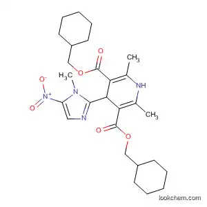 Molecular Structure of 196707-74-1 (3,5-pyridinedicarboxylic acid, 1,4-dihydro-2,6-dimethyl-4-(1-methyl-5-nitro-1H-imidazol-2-yl)-, bis(cyclohexylmethyl) ester)