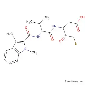 Pentanoic acid, 3-(((2S)-2-(((1,3-dimethyl-1H-indol-2-yl)carbonyl)amino)-3-methyl-1-oxobutyl)amino)-5-fluoro-4-oxo-
