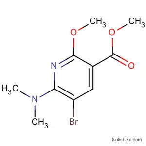Molecular Structure of 210697-27-1 (3-Pyridinecarboxylic acid, 5-bromo-6-(dimethylamino)-2-methoxy-,
methyl ester)