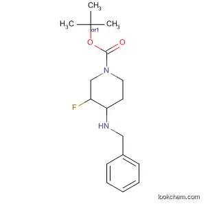 Molecular Structure of 211108-52-0 (TERT-BUTYL 3,4-TRANS-4-(BENZYLAMINO)-3-FLUOROPIPERIDINE-1-CARBOXYLATE RACEMATE)