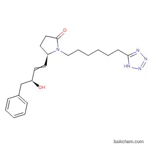Molecular Structure of 346673-06-1 ((5R)-5-[(3S)-3-Hydroxy-4-phenyl-1-buten-1-yl]-1-[6-(2H-tetrazol-5-yl)hexyl]-2-pyrrolidinone)