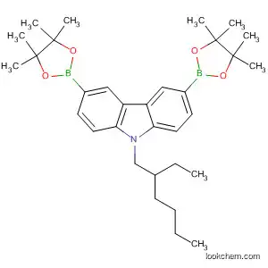 Molecular Structure of 448955-87-1 (9-(2-Ethylhexyl)-3,6-bis(4,4,5,5-tetraMethyl-1,3,2-dioxaborolan-2-yl)-9H-carbazole)
