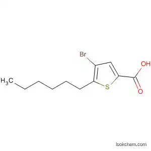 Molecular Structure of 478166-01-7 (4-BroMo-5-hexylthiophene-2-carboxylic acid)