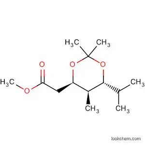 Molecular Structure of 538350-24-2 (1,3-Dioxane-4-acetic acid, 2,2,5-trimethyl-6-(1-methylethyl)-, methyl
ester, (4R,5S,6R)-)