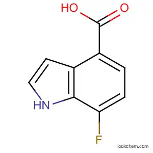 Molecular Structure of 588688-52-2 (1H-INDOLE-4-CARBOXYLIC ACID,7-FLUORO)
