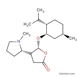 Molecular Structure of 229326-31-2 (2(3H)-Furanone,
dihydro-5-[[(1R,2S,5R)-5-methyl-2-(1-methylethyl)cyclohexyl]oxy]-4-[(2S
)-1-methyl-2-pyrrolidinyl]-, (4S,5R)-)