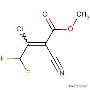 Molecular Structure of 425395-33-1 (METHYL 3-CHLORO-2-CYANO-4,4-DIFLUOROCROTONATE)