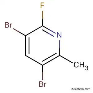 Molecular Structure of 632628-07-0 (3,5-Dibromo-2-fluoro-6-methylpyridine)