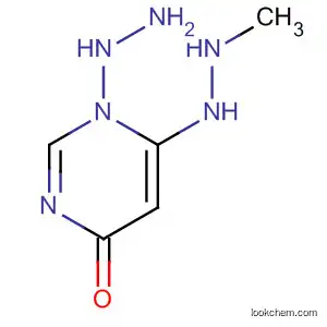 4(1H)-피리미디논, 6-(1-메틸히드라지노)-, 히드라존 (9CI)